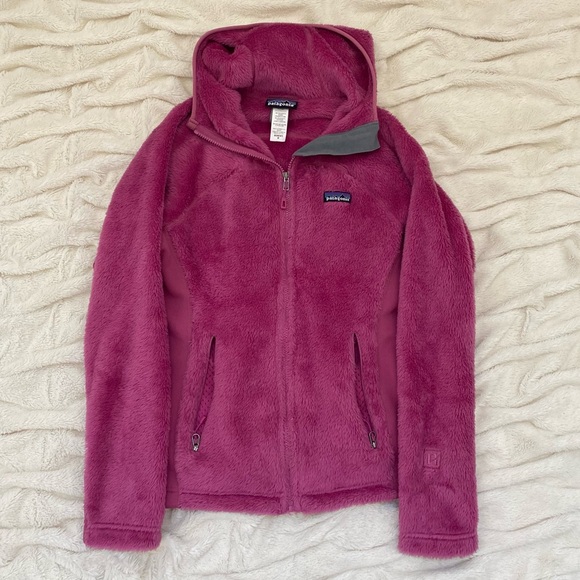 Patagonia R3 Hi-Loft Hooded zip-up jacket pink fleece - Picture 1 of 8